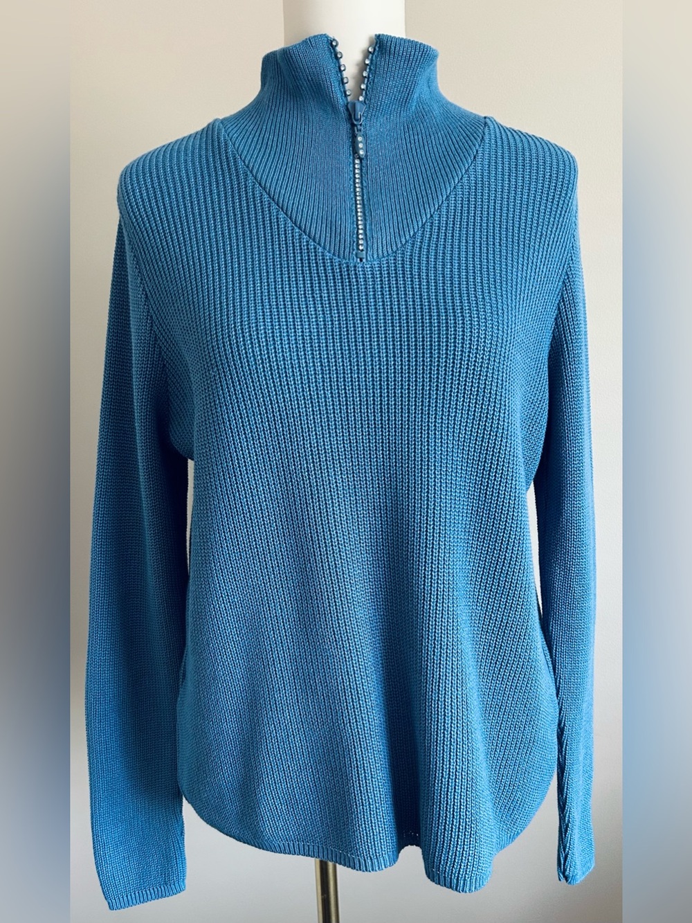 Skovhuus Denmark “Inge Glitter Zip” Funnel Neck Pullover - Like New